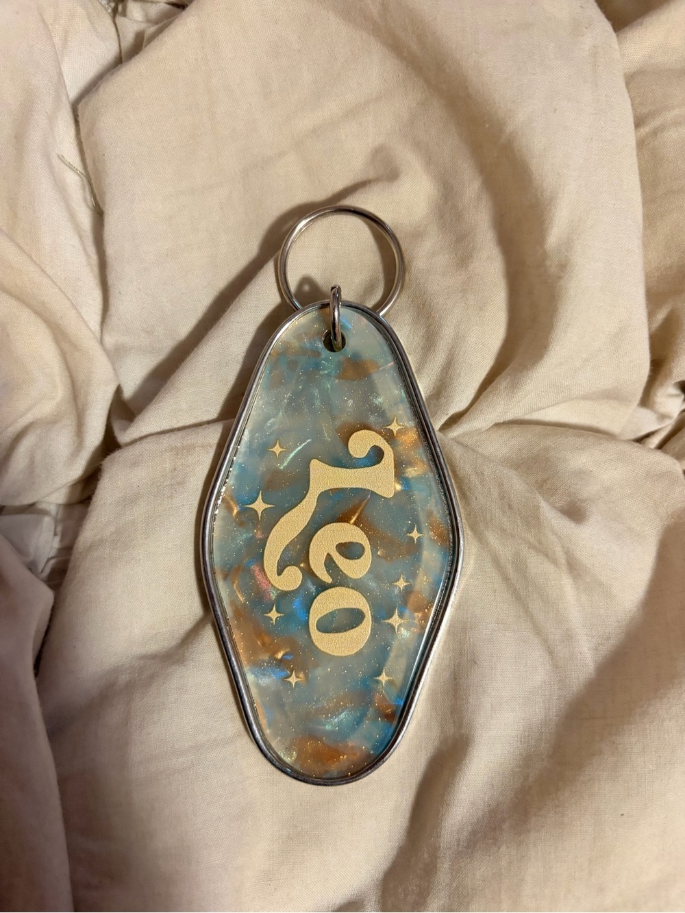 Free People Leo Retro Motel Key Tag Keychain